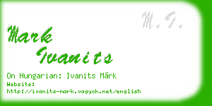 mark ivanits business card